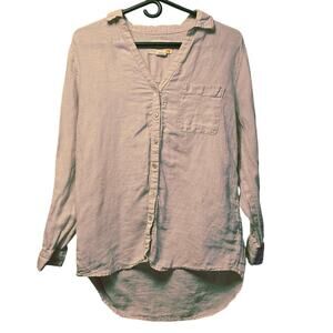 C & C California linen button down shirt size small